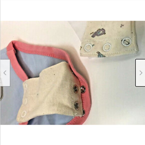 Pk of 2 Add-a-size Baby one piece clothing garment extender snap false bottoms - Picture 2 of 3